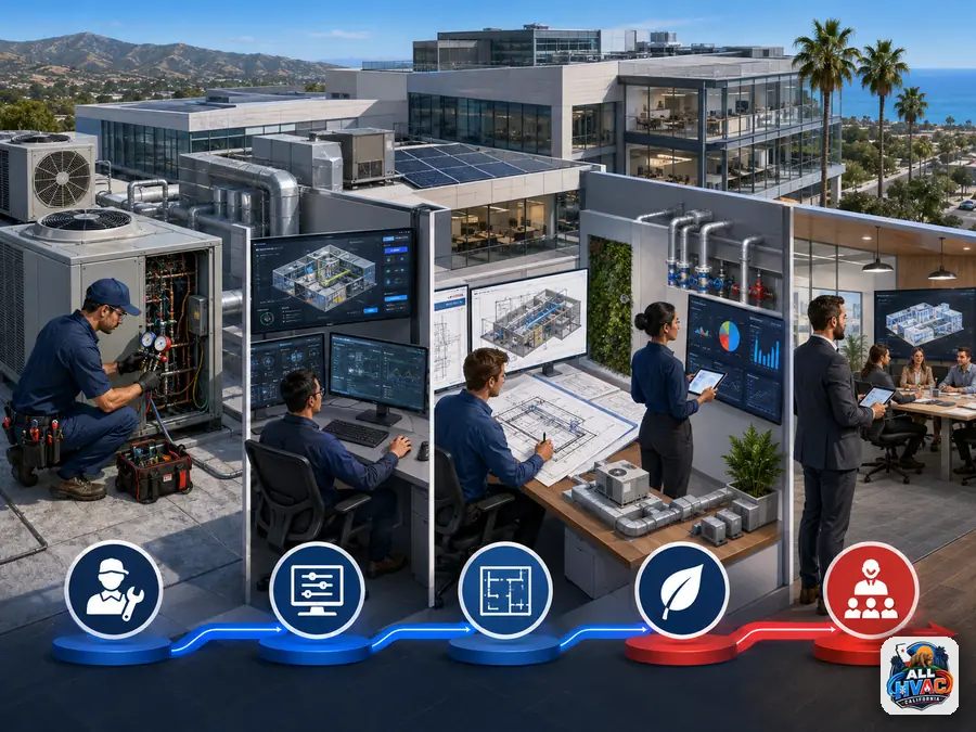 HVAC career paths in field service, controls, design, and management