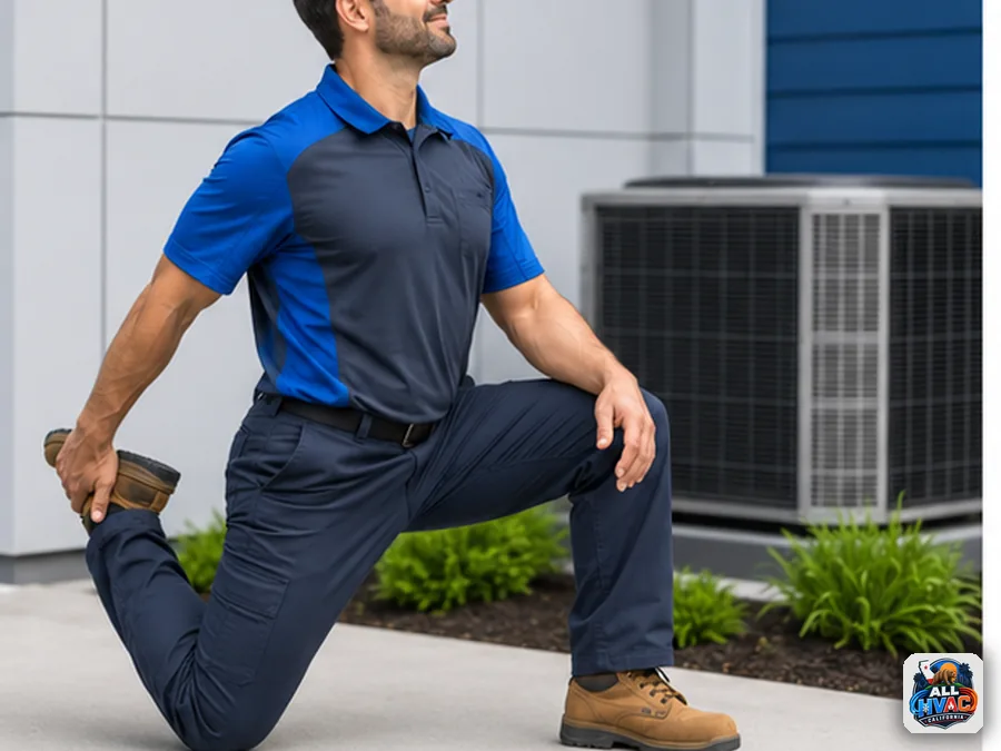 HVAC technician body protection and recovery