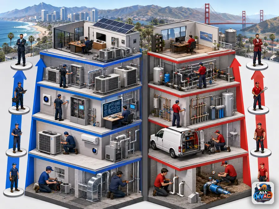 Career paths for HVAC technicians and plumbers