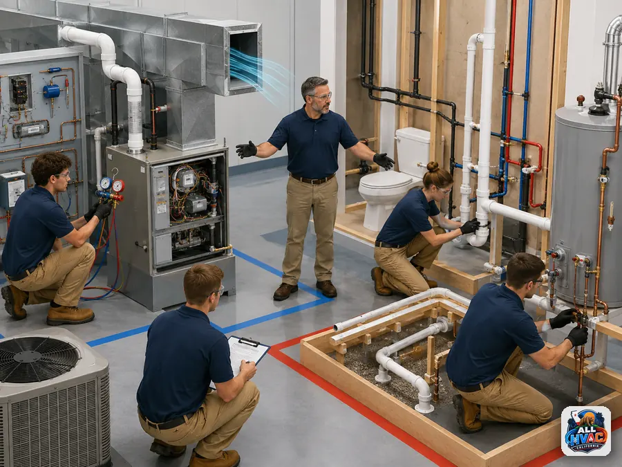 HVAC and plumbing training paths compared