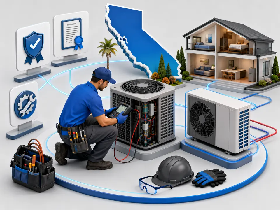 HVAC technician connecting certifications and advanced skills to career value