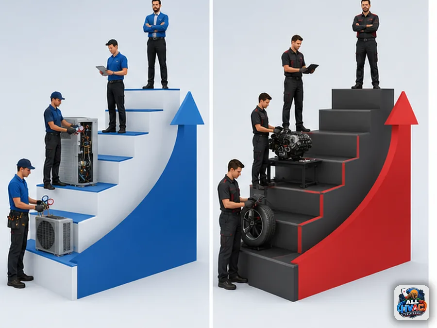 HVAC and automotive technician career paths