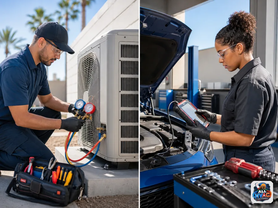 HVAC and auto mechanic transferable diagnostic skills