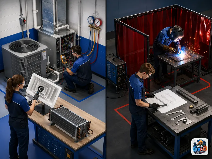 HVAC diagnostic skills and welding fabrication skills compared