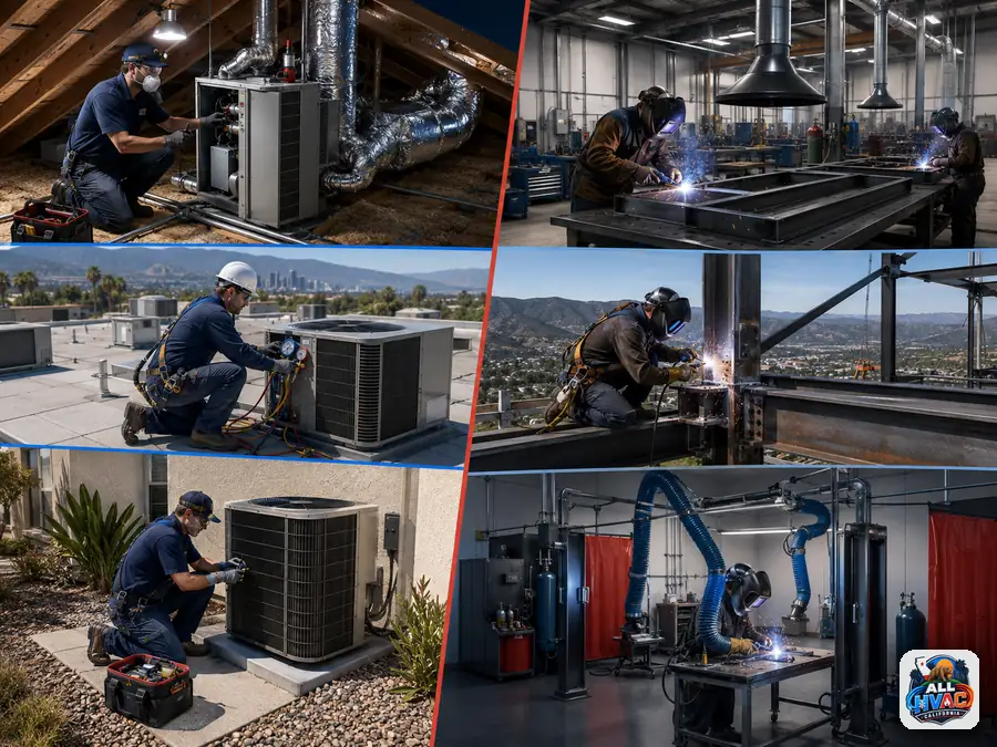HVAC service and welding work environments compared