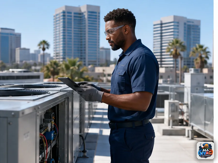 Typical daytime HVAC service schedule