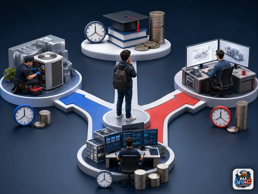 HVAC student deciding whether a four-year degree is worth the cost